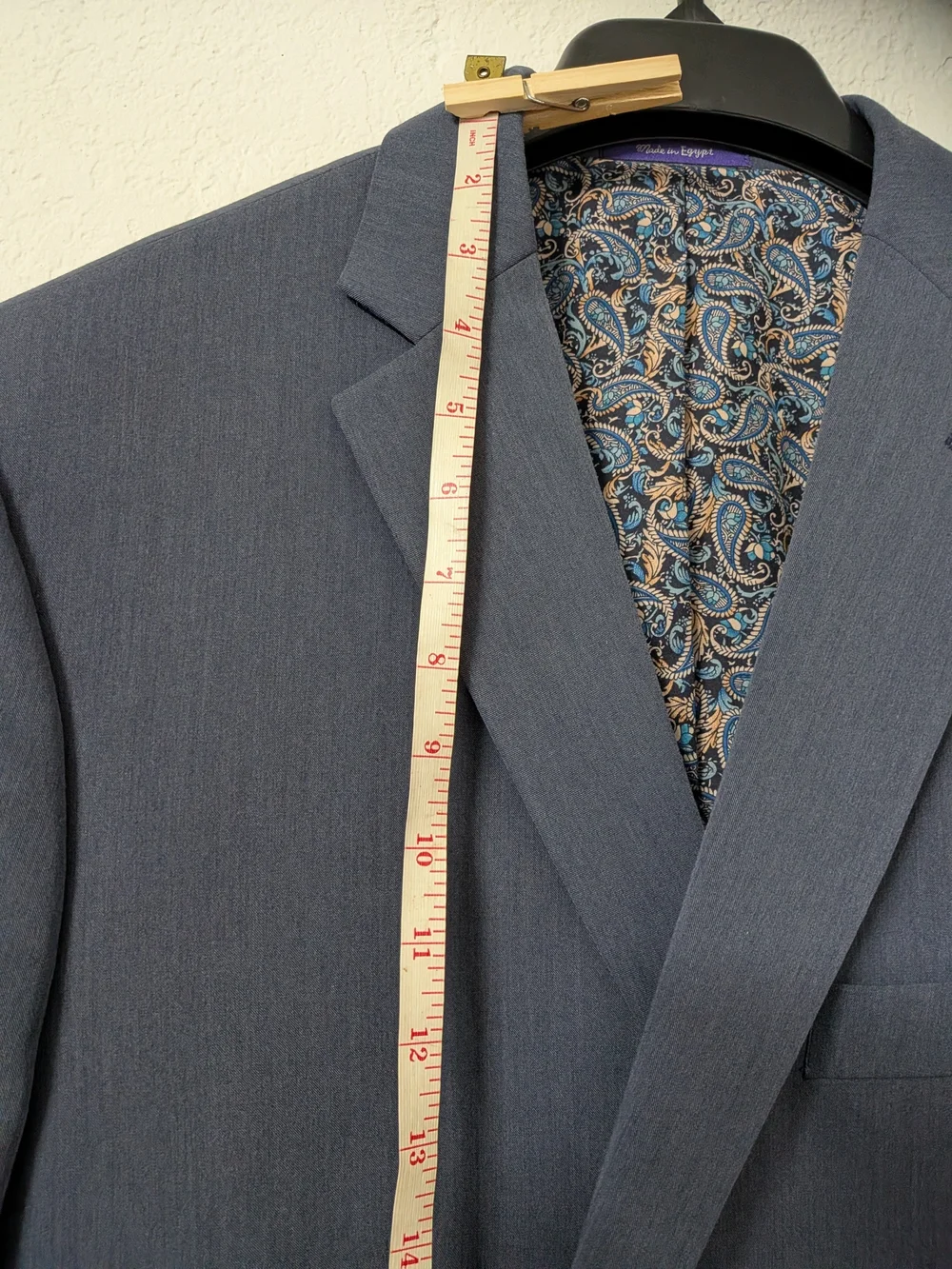 Alan Flusser Men's Navy Sport Coat with Paisley Lining